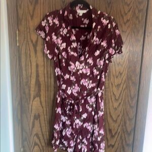 American Eagle Floral Button Down Collared Romper size XL Long